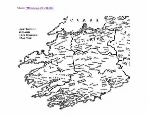 Kerry Map of 12th Century Brosnan
